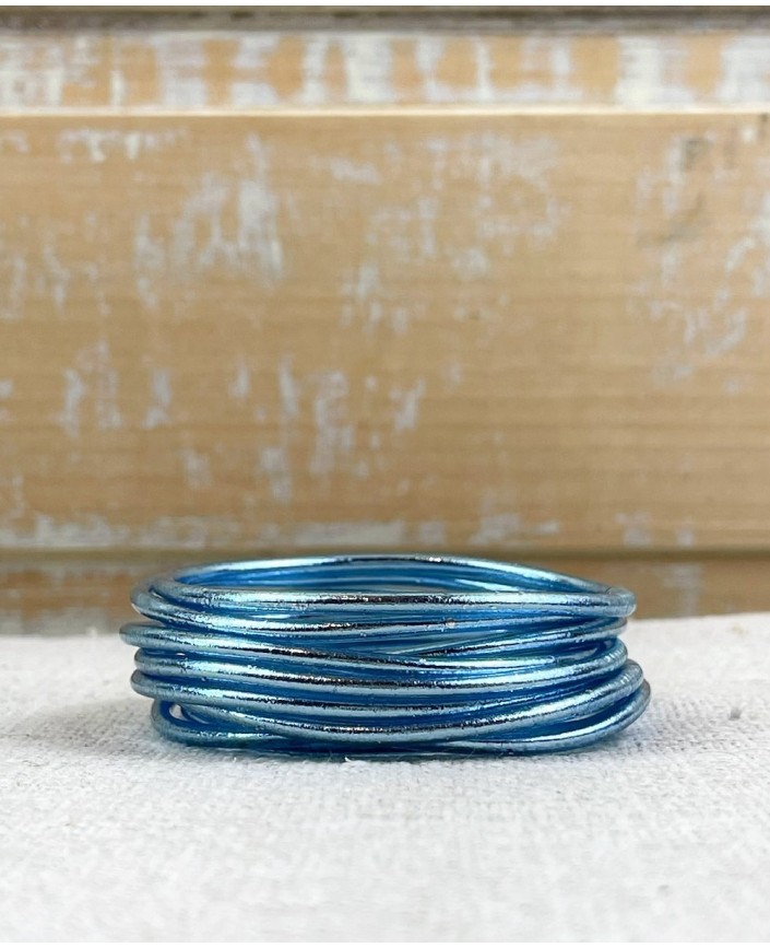 Bracelet bouddhiste fin bleu - Maison izel