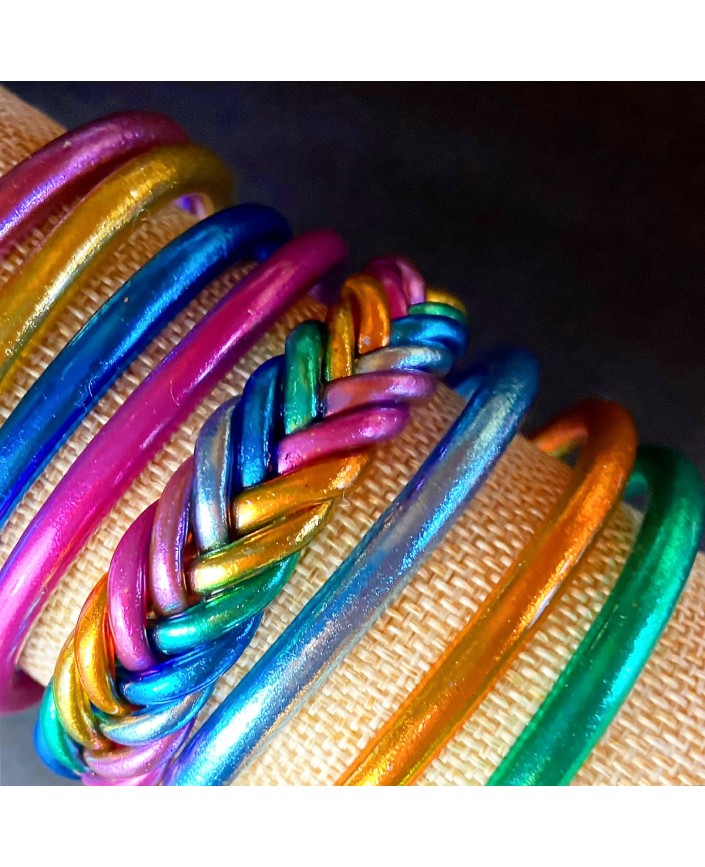 Bracelet rainbow tresse 7 - Maison izel