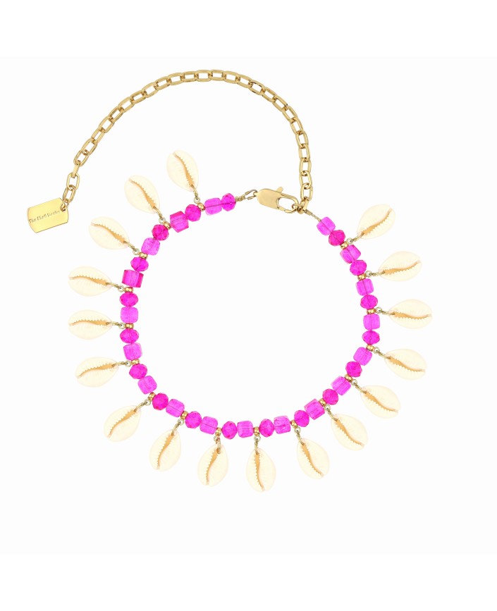 Collier fushia coquillages - The shell dealer