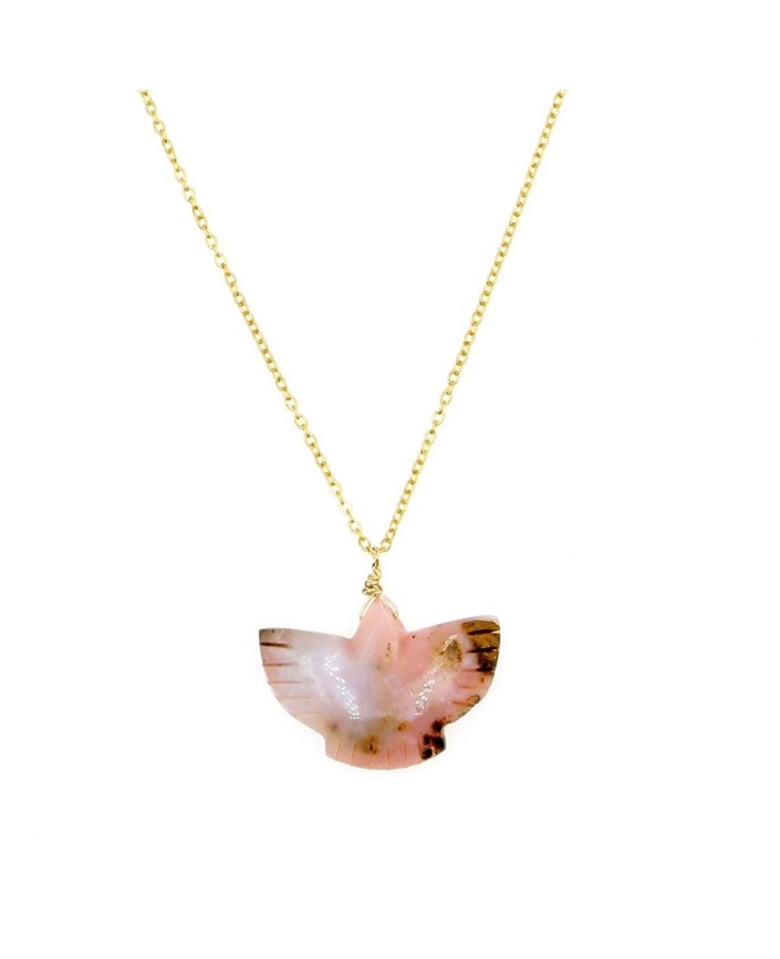 Collier condor opale rose - Mon precieux