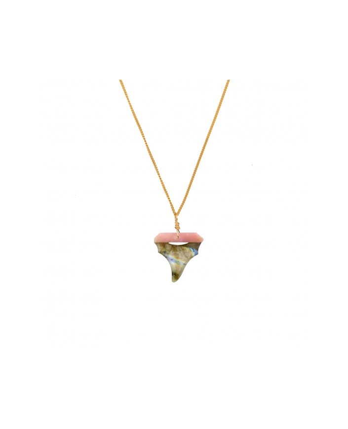 Collier shark opale rose - Mon precieux