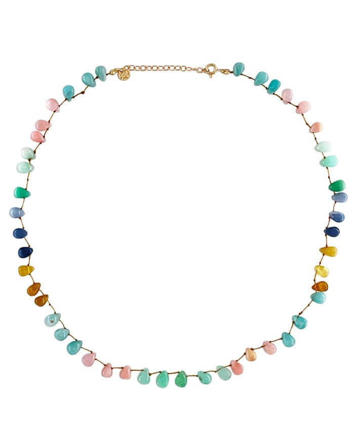 Collier goutte en opale multic - Mon precieux