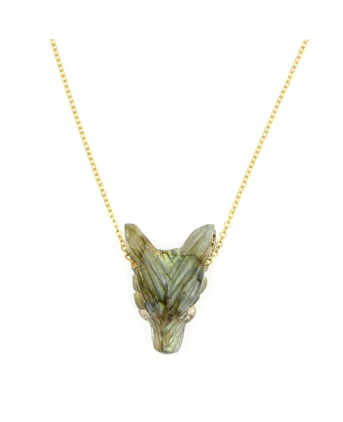 Collier loup labradorite - Mon precieux