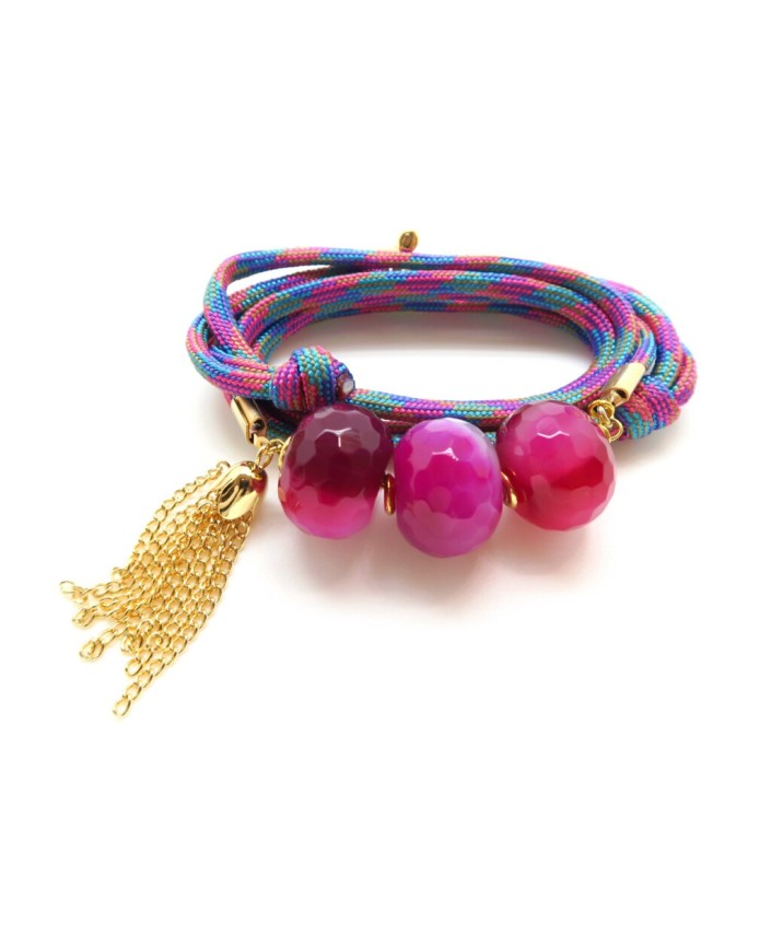 Bracelet wild cordon pierre - Ata-i