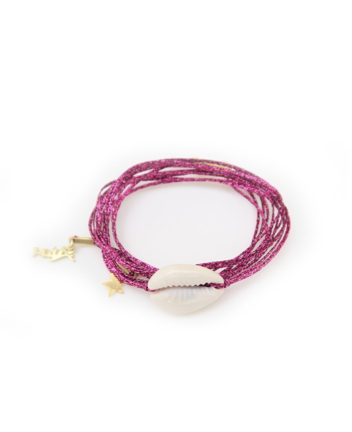 Bracelet caury lurex fuchsia - Ata-i