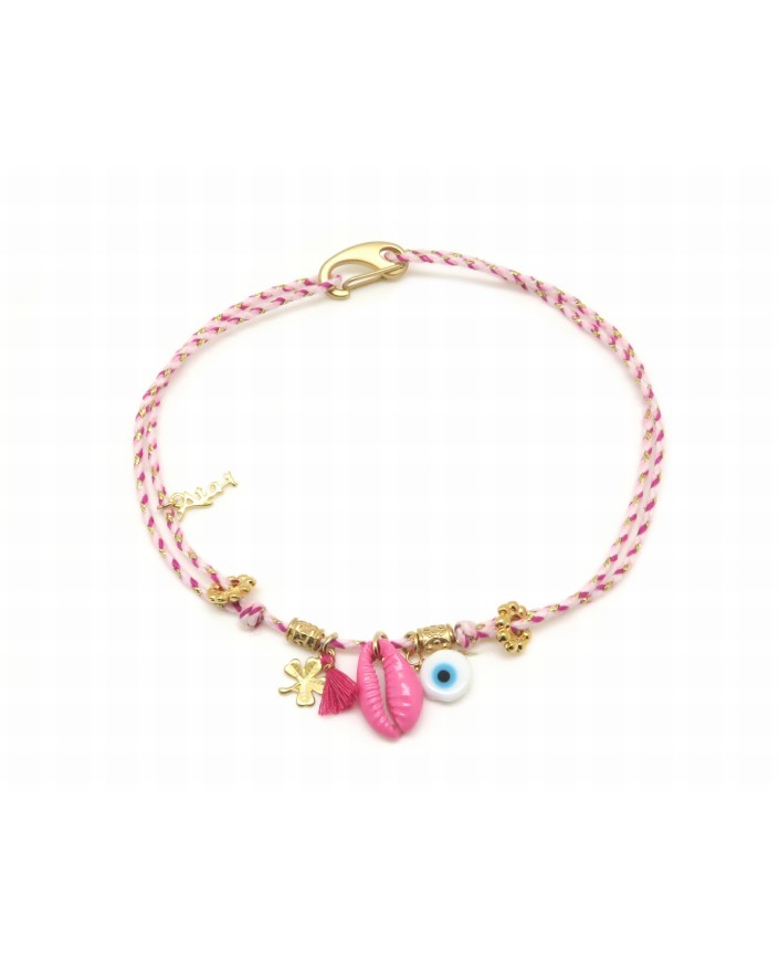 Bracelet treck lurex rose - Ata-i