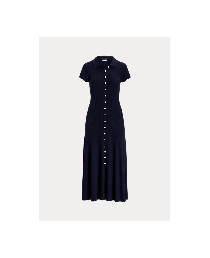 Robe longue merinos laine navy - Ralph lauren