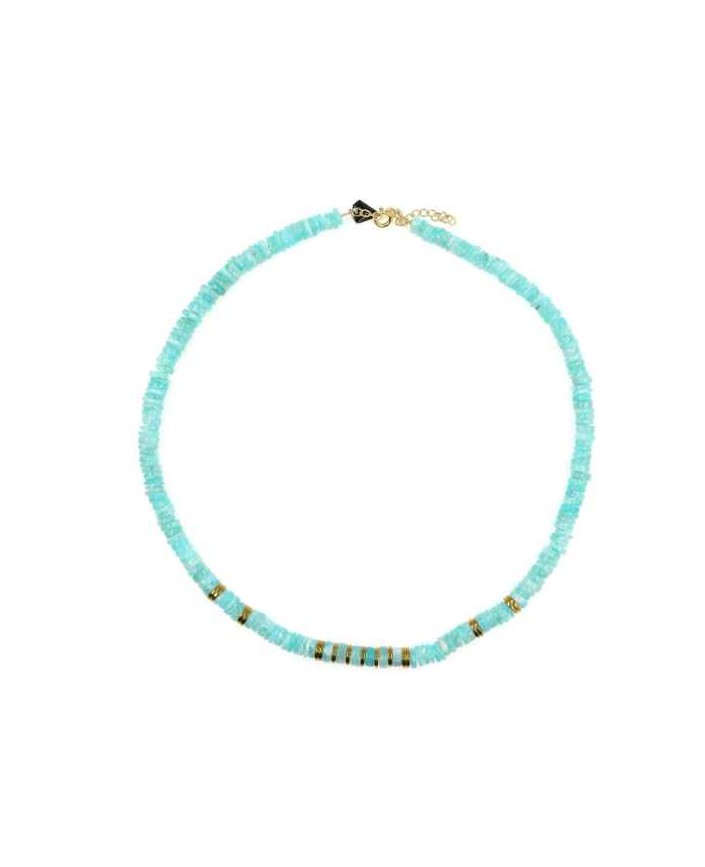 Collier puka amazonite - Mon precieux