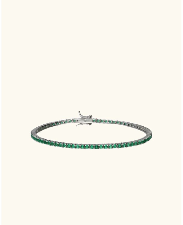 Bracelet tennis verde - Plein soleil