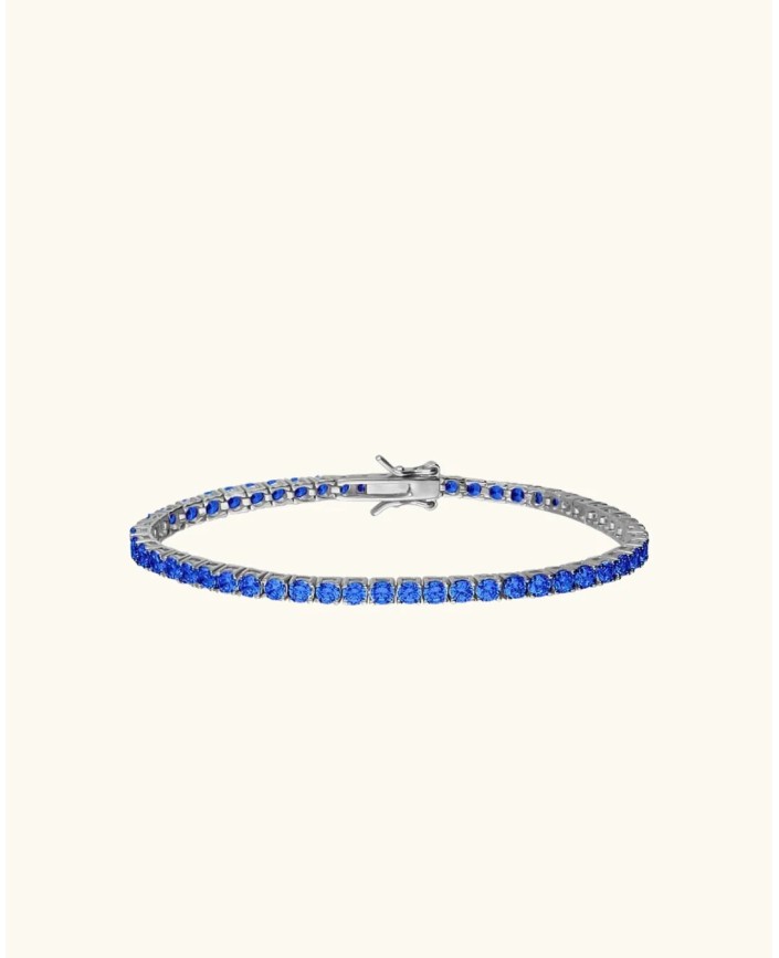 Bracelet tennis bleu azur - Plein soleil