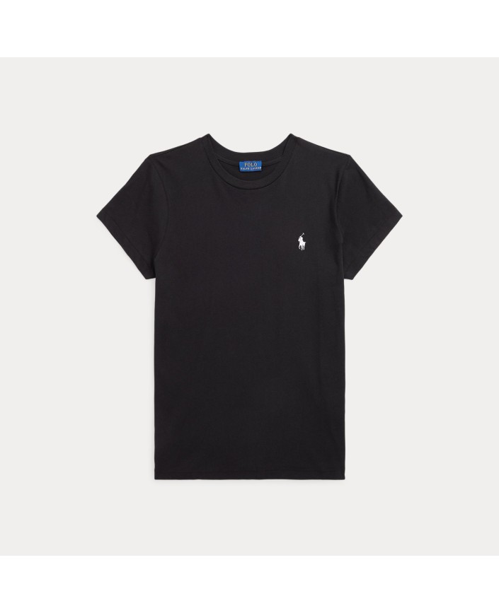 Tee-shirt sleeve col rond noir - Ralph lauren