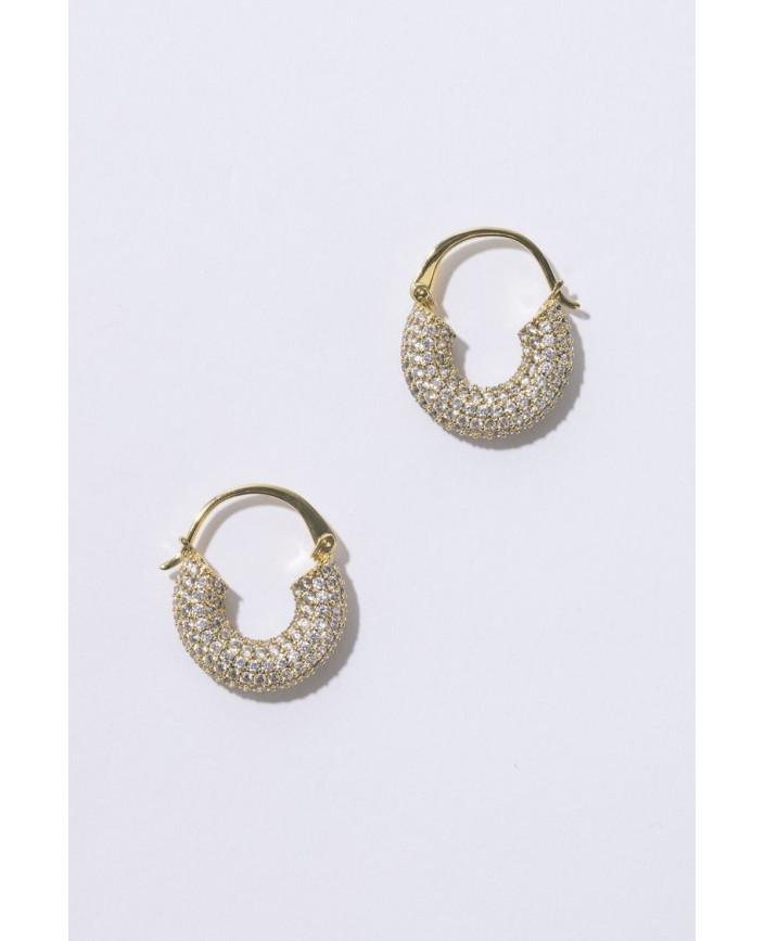 Creoles tiny diamond hoops - Pearl octopussy