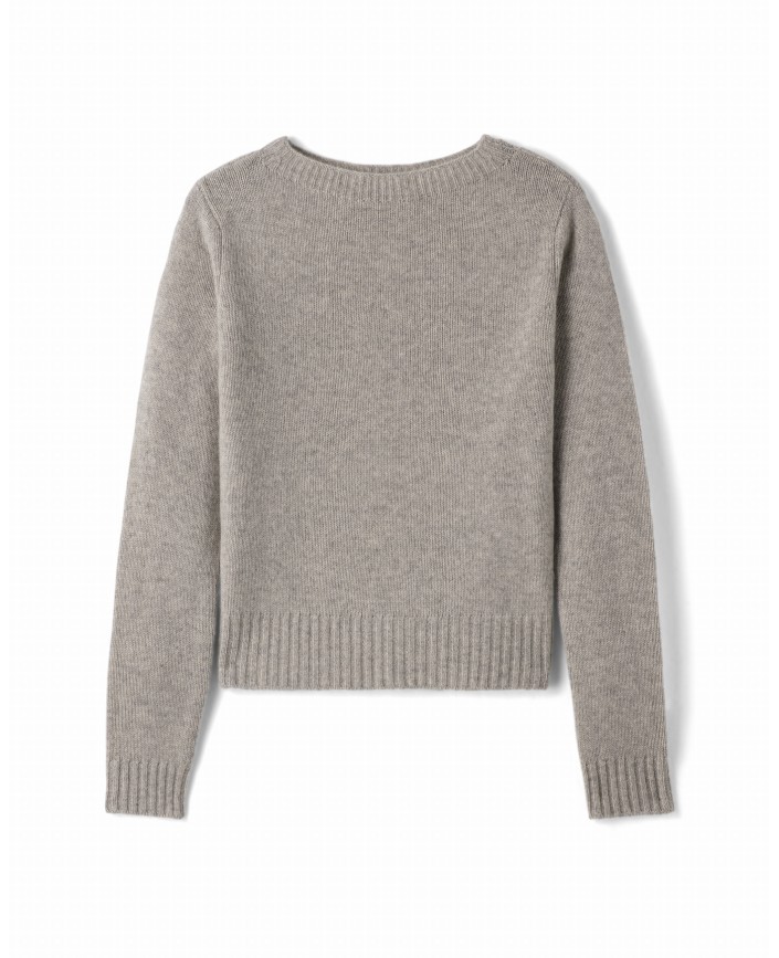 Pull col rond gris argente - Bompard