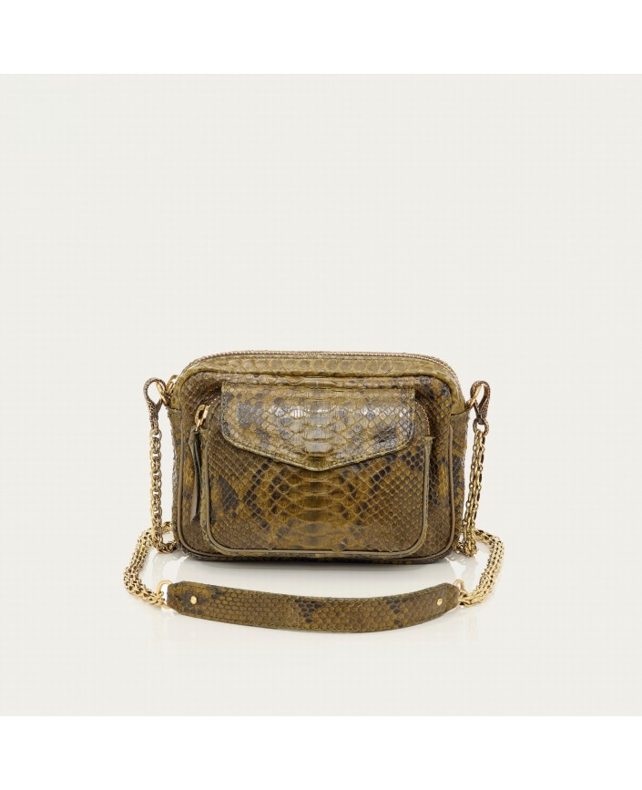 Sac python charly dark kaki - Claris virot